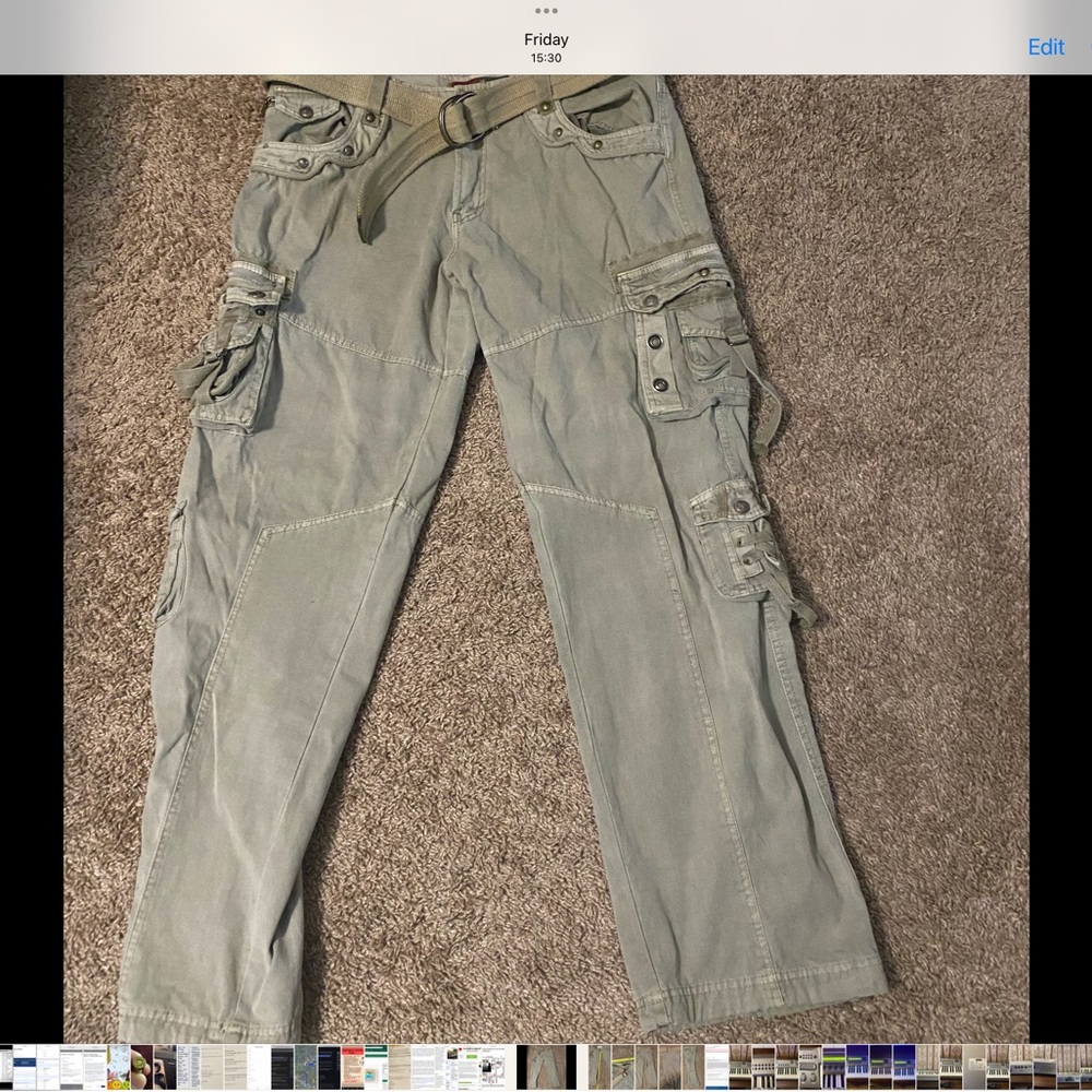 Men's Cargo Pants - Olive Green